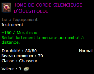 Tome de corde silencieuse d'Ouestfolde