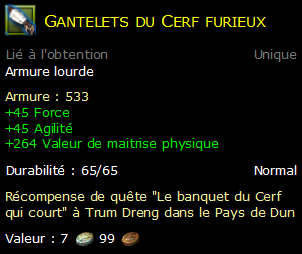 Gantelets du Cerf furieux