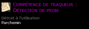 Compétence de traqueur : Détection de proie