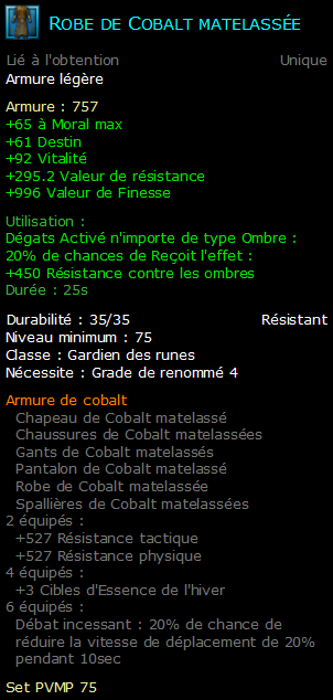 Robe de Cobalt matelassée