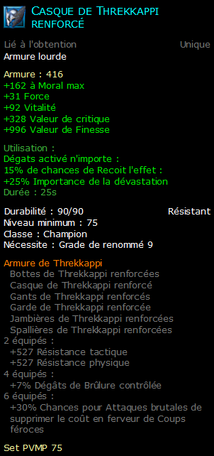 Casque de Threkkappi renforcé