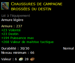 Chaussures de campagne brossées du destin