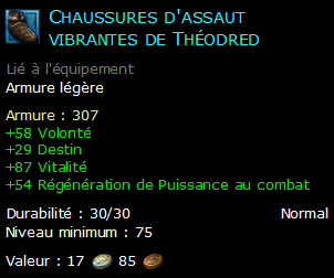 Chaussures d'assaut vibrantes de Théodred