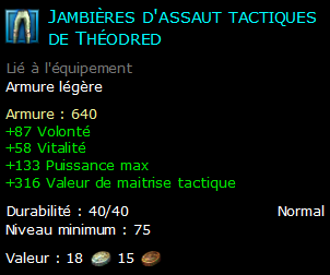 Jambières d'assaut tactiques de Théodred