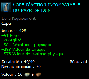 Cape d'action incomparable du Pays de Dun