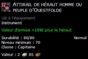 Attirail de héraut homme du peuple d'Ouestfolde