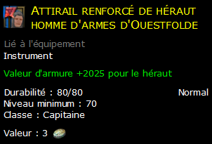 Attirail renforcé de héraut homme d'armes d'Ouestfolde