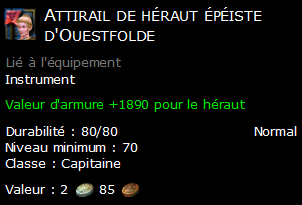 Attirail de héraut épéiste d'Ouestfolde