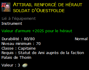 Attirail renforcé de héraut soldat d'Ouestfolde