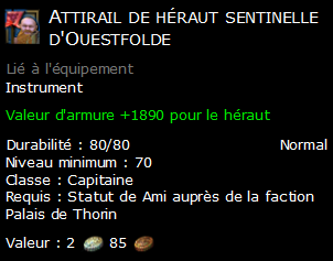 Attirail de héraut sentinelle d'Ouestfolde