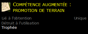 Compétence augmentée : promotion de terrain