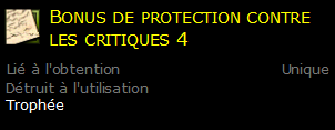 Bonus de protection contre les critiques 4