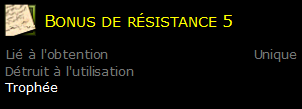 Bonus de résistance 5