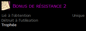 Bonus de résistance 2