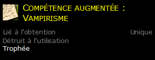 Compétence augmentée : Vampirisme