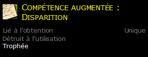 Compétence augmentée : Disparition