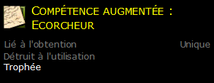 Compétence augmentée : Ecorcheur