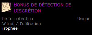 Bonus de détection de Discrétion