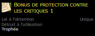 Bonus de protection contre les critiques 1