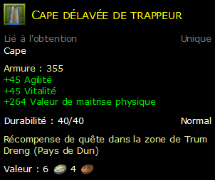 Cape délavée de trappeur