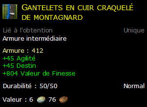 Gantelets en cuir craquelé de montagnard