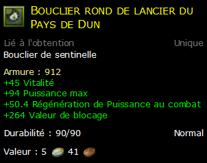 Bouclier rond de lancier du Pays de Dun