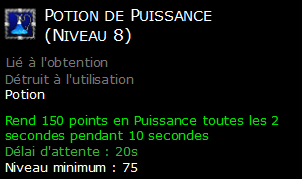 Potion de Puissance (Niveau 8)