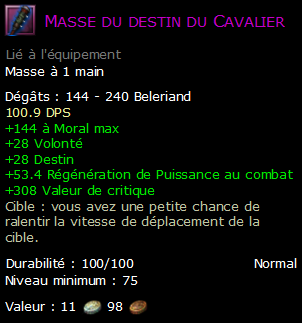 Masse du destin du Cavalier