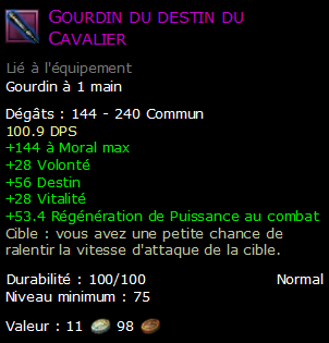 Gourdin du destin du Cavalier