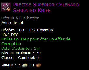 Precise Superior Calenard Serrated Knife
