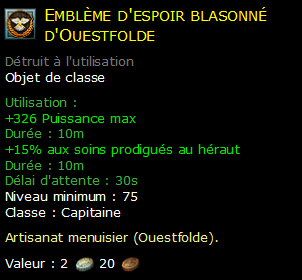 Emblème d'espoir blasonné d'Ouestfolde