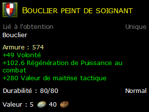 Bouclier peint de soignant