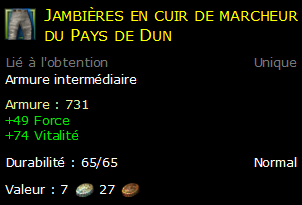 Jambières en cuir de marcheur du Pays de Dun