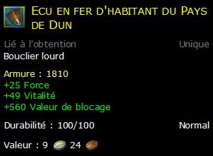 Ecu en fer d'habitant du Pays de Dun