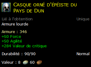 Casque orné d'épéiste du Pays de Dun