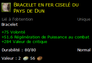 Bracelet en fer ciselé du Pays de Dun