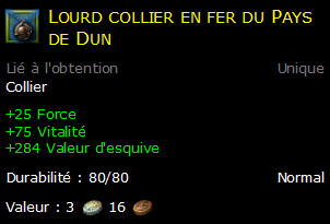 Lourd collier en fer du Pays de Dun