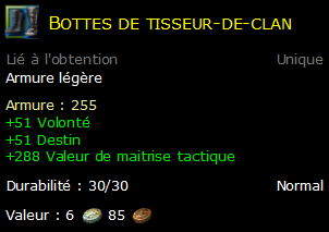 Bottes de tisseur-de-clan