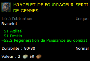 Bracelet de fourrageur serti de gemmes