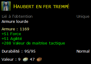 Haubert en fer trempé