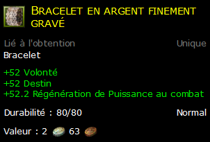 Bracelet en argent finement gravé