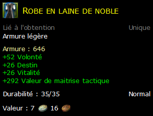 Robe en laine de noble