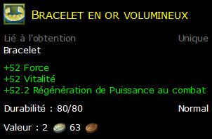 Bracelet en or volumineux