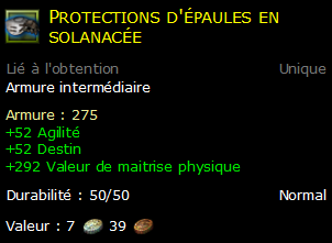 Protections d'épaules en solanacée