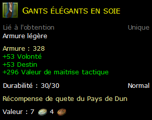 Gants élégants en soie