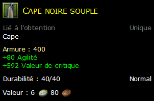 Cape noire souple