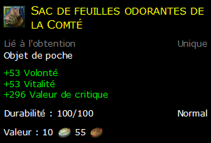 Sac de feuilles odorantes de la Comté