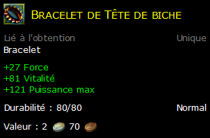 Bracelet de Tête de biche