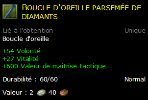 Boucle d'oreille parsemée de diamants