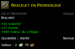 Bracelet en Pierrebleue